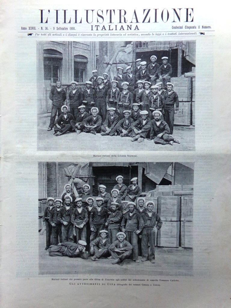 L'Illustrazione Italiana 9 Settembre 1900 Pio Albergo Trivulzio Marinai in …