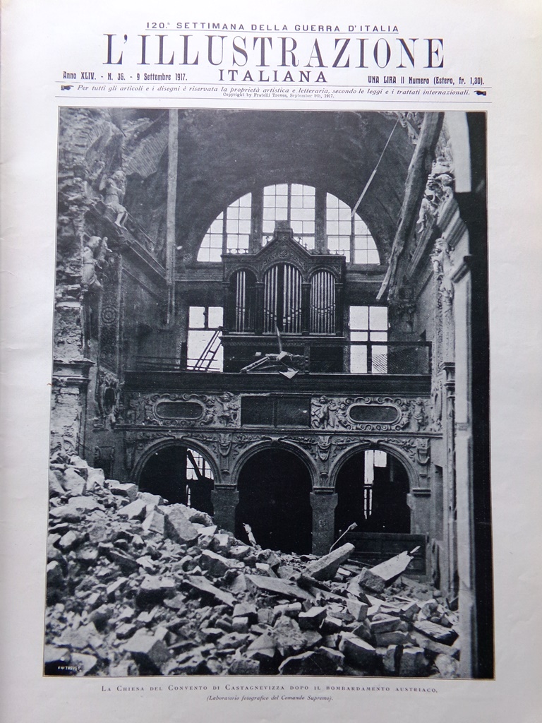 L'Illustrazione Italiana 9 Settembre 1917 WW1 Giovanni Randaccio Saint-Quentin