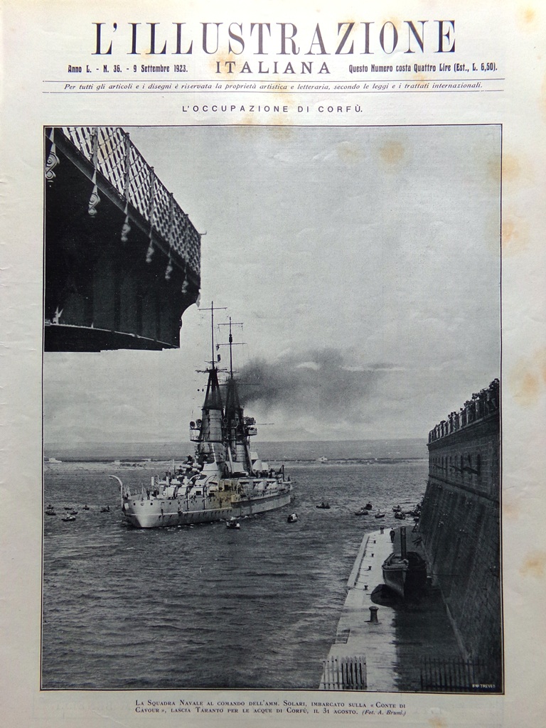 L'Illustrazione Italiana 9 Settembre 1923 Occupazione Corfù Terremoto Giappone
