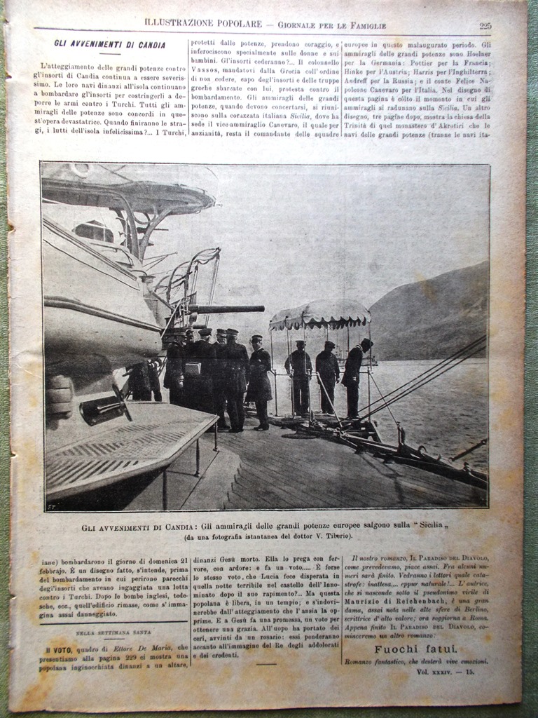 L'illustrazione Popolare 11 Aprile 1897 Candia Microfonografo Guglielmo Berlino