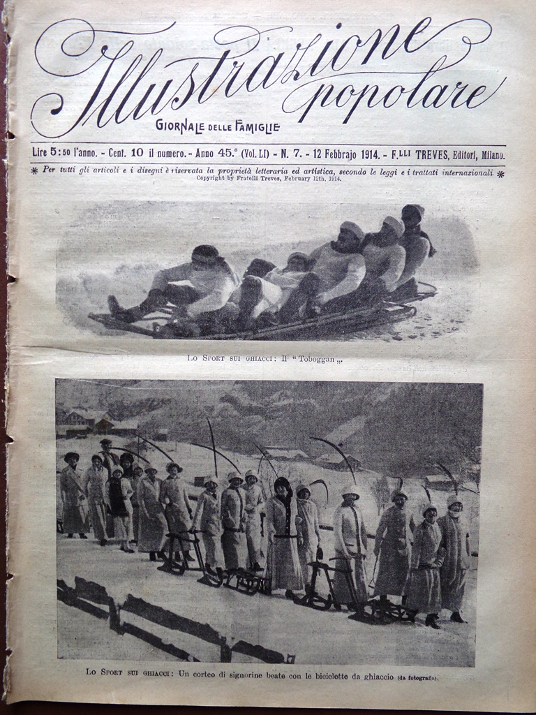 L'Illustrazione Popolare 12 Febbraio 1914 Negri Deroulede Interpreti D'Annunzio