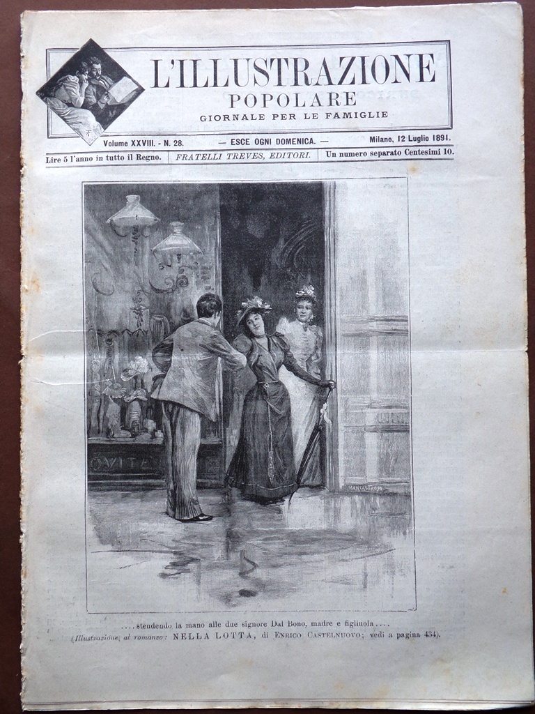 L'illustrazione Popolare 12 Luglio 1891 Basile Matilde Serao Giocattoli Palermo