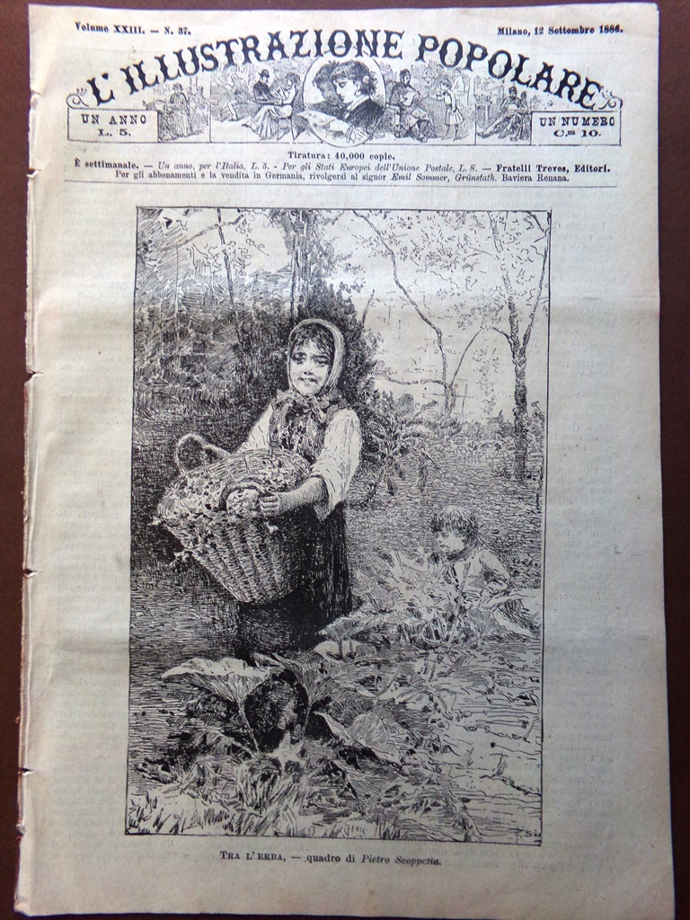 L'illustrazione Popolare 12 Settembre 1886 Eugenio Camerini Mitragliere Svizzera