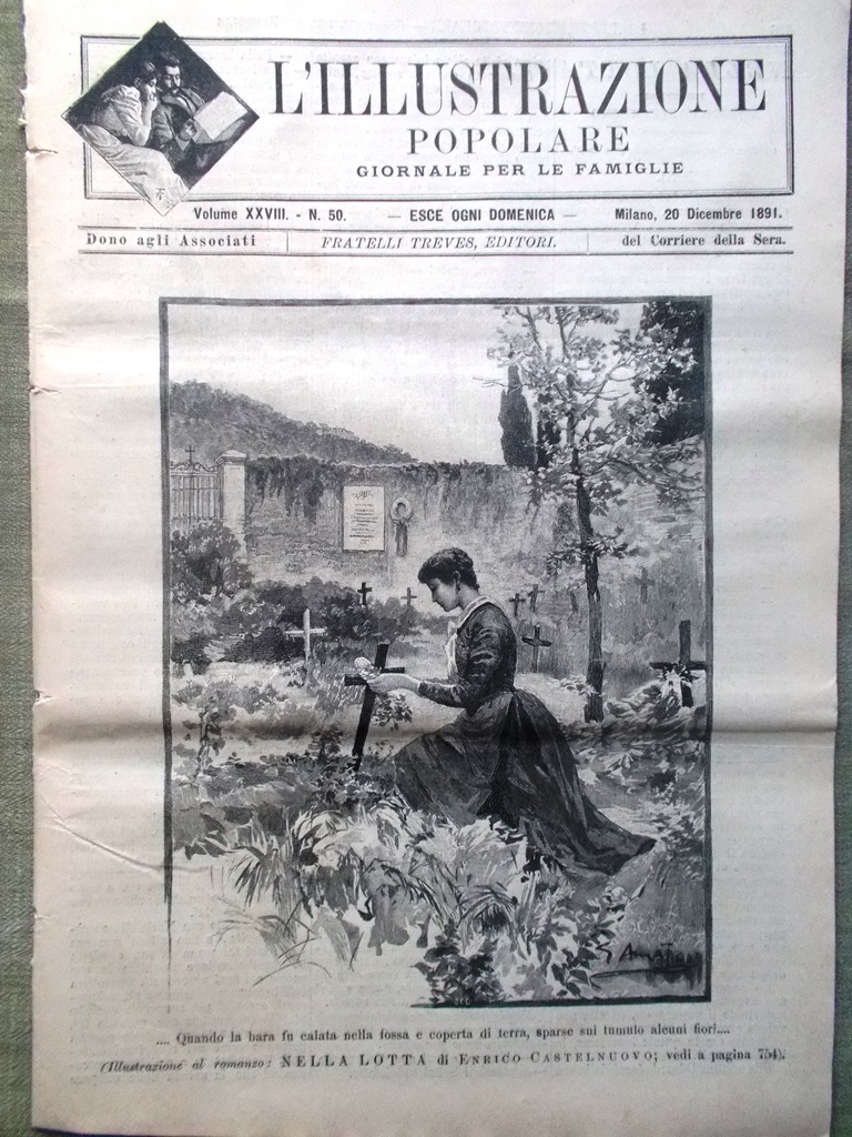 L'illustrazione Popolare 13 Dicembre 1891 Palermo Vittorio Emanuele Tatto Ragusa