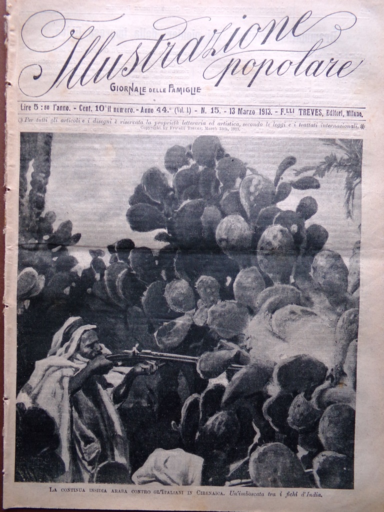 L'Illustrazione Popolare 13 Marzo 1913 Guerra Balcani Guglielmina d'Olanda Scala