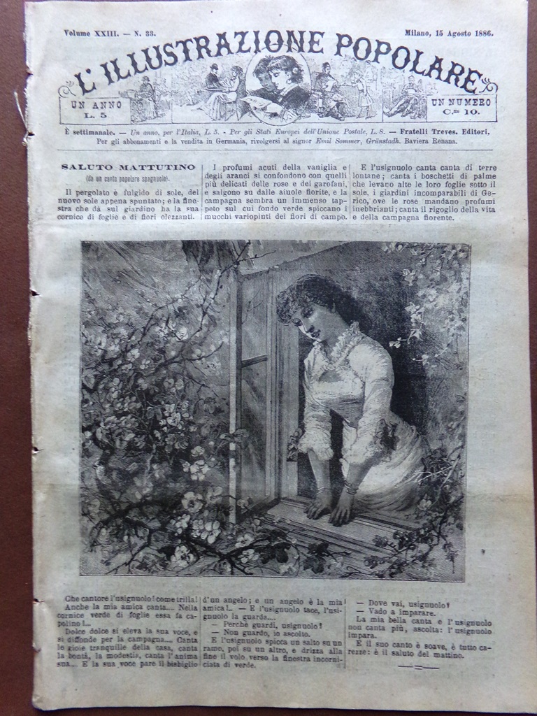 L'illustrazione Popolare 15 Agosto 1886 Morte Franz Liszt Strega Strada …