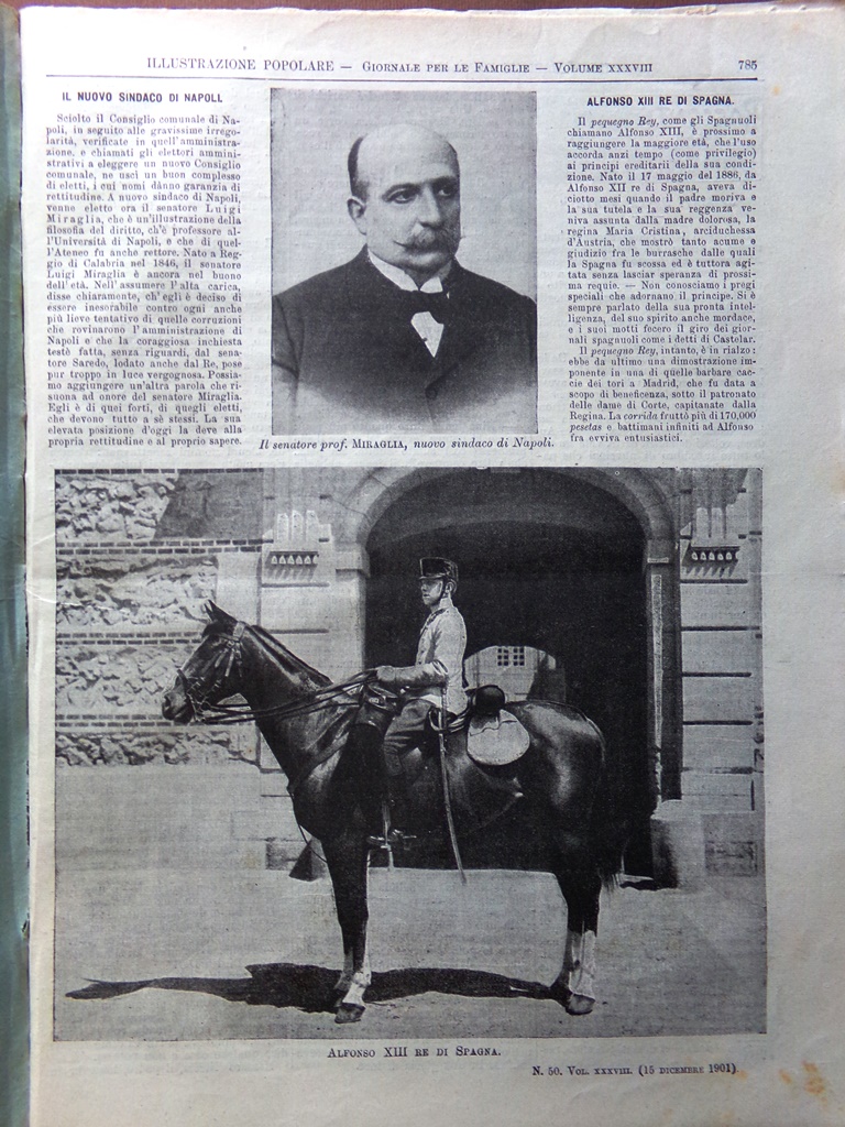 L'Illustrazione Popolare 15 Dicembre 1901 Coriste Ungheresi Leone XIII Alfonso