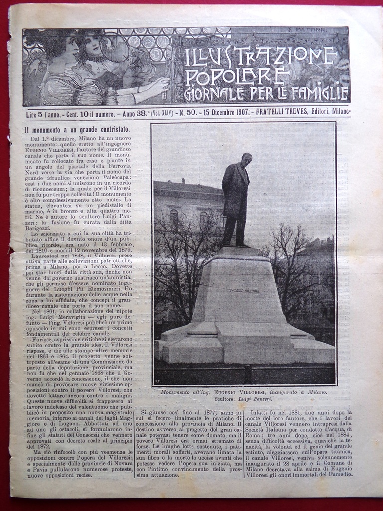 L'illustrazione Popolare 15 Dicembre 1907 Università di Chicago Sanremo Rosazza