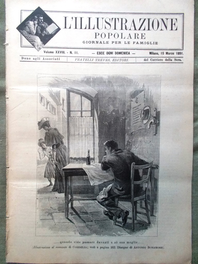 L'illustrazione Popolare 15 Marzo 1891 Via Dante Milano Saint-Bon Tor …