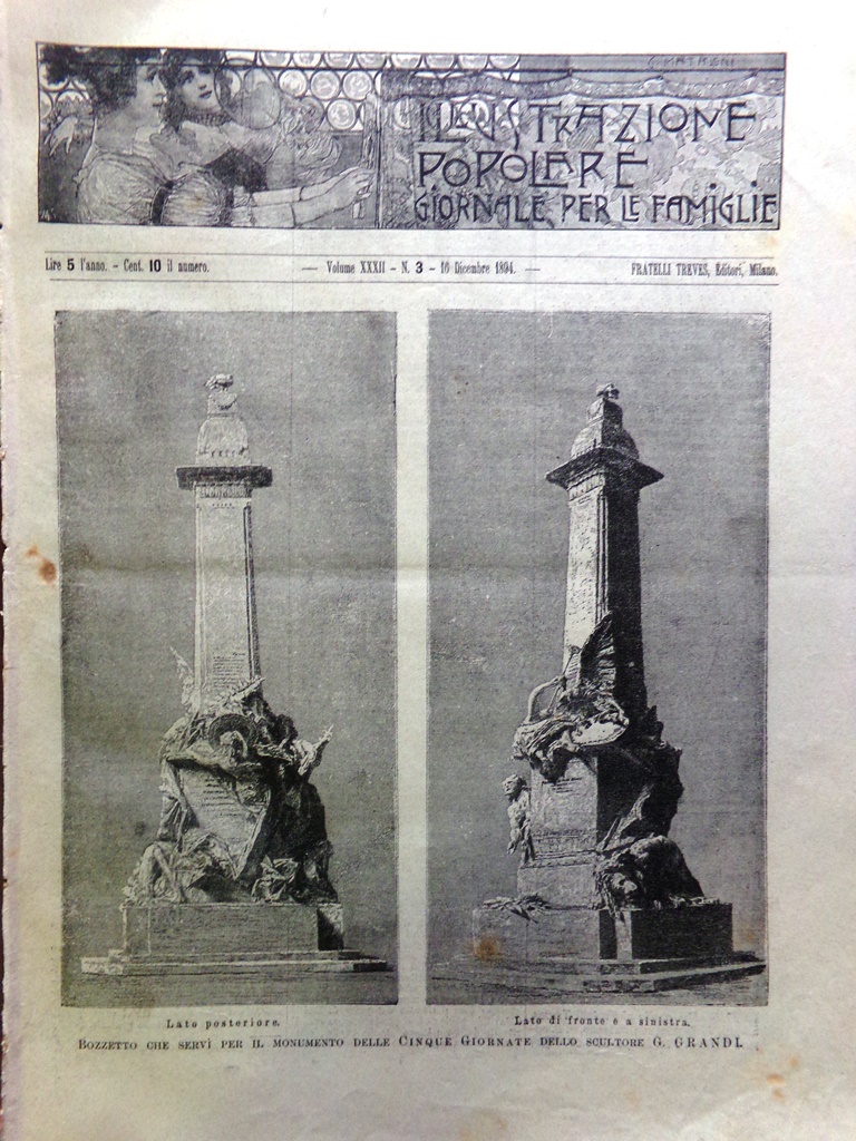 L'Illustrazione Popolare 16 Dicembre 1894 Processione Messina Bordighera Mentone