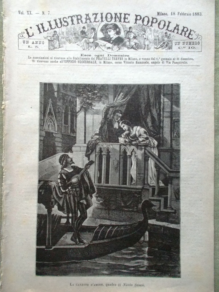 L'illustrazione Popolare 18 Febbraio 1883 Luigi Bellotti-Bon Madonna Sahara Roma