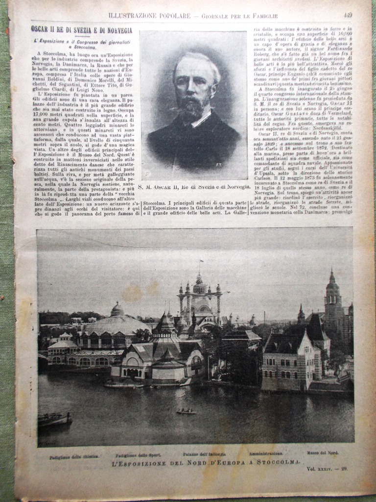 L'illustrazione Popolare 18 Luglio 1897 Hawaii Stoccolma Canottaggio Grindelwald