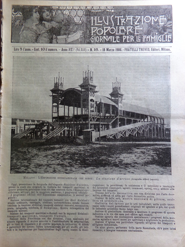 L'illustrazione Popolare 18 Marzo 1906 Misericordia Jessie White Lourdes Verona