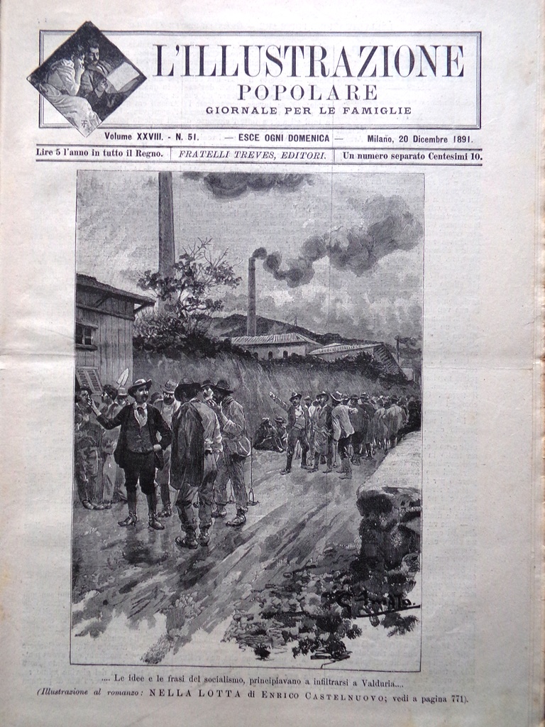 L'illustrazione Popolare 20 Dicembre 1891 Numero Natale Palermo Madonna Francia