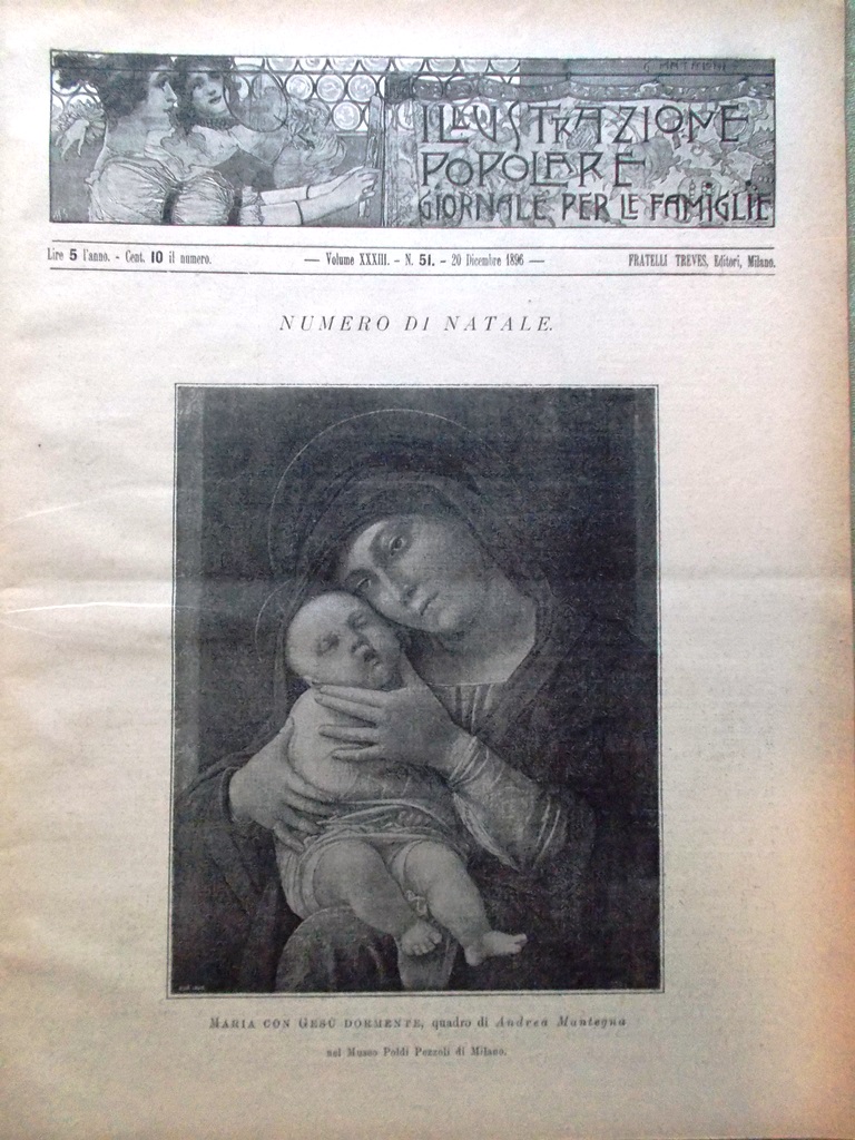 L'illustrazione Popolare 20 Dicembre 1896 Natale Dickens Pesca Betti Cinquecento
