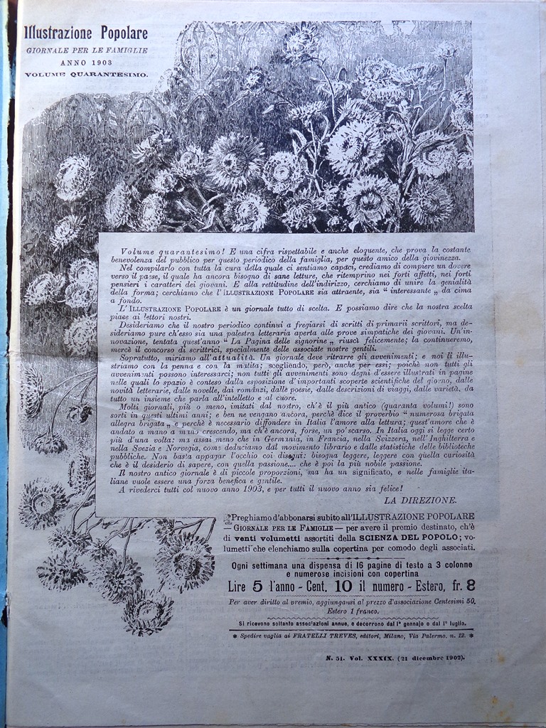 L'Illustrazione Popolare 21 Dicembre 1902 Numero Natale Betlemme Mercato Napoli