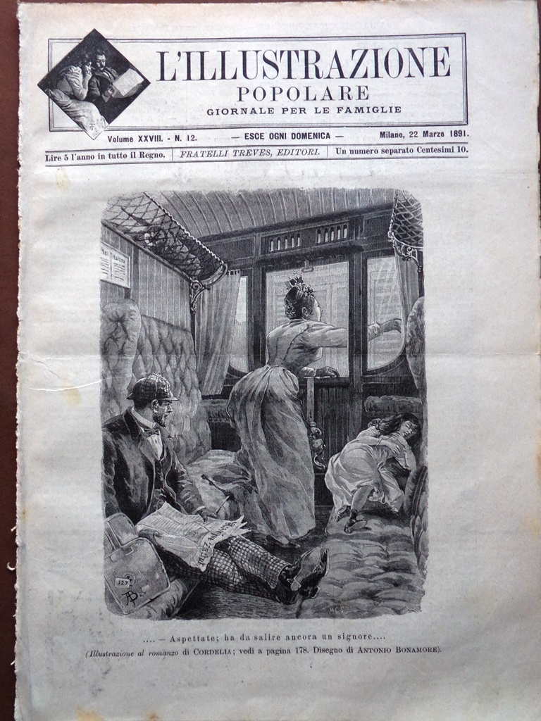 L'illustrazione Popolare 22 Marzo 1891 Malvano Colonia Eritrea Lazio Polo …