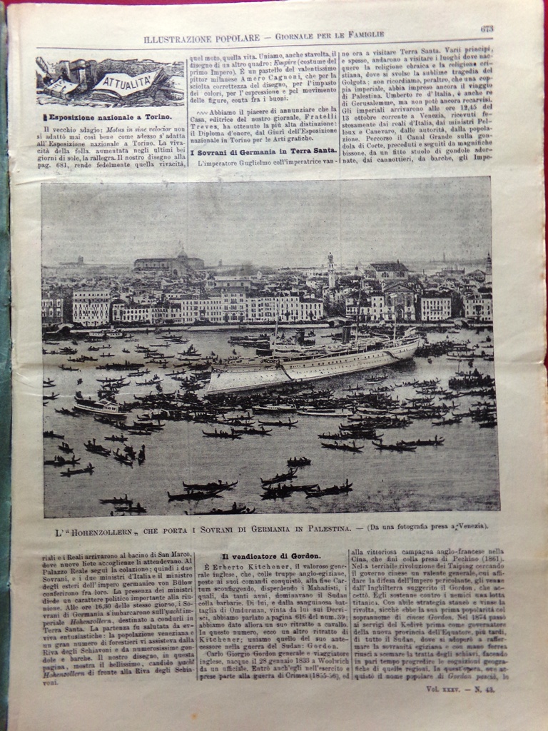 L'illustrazione Popolare 23 Ottobre 1898 Bergamo Vignola Mentana Gordon Tolstoi