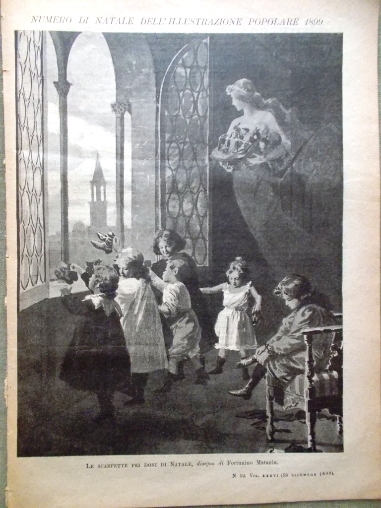 L'illustrazione Popolare 24 Dicembre 1899 Natale Albero Presepe San Michele …