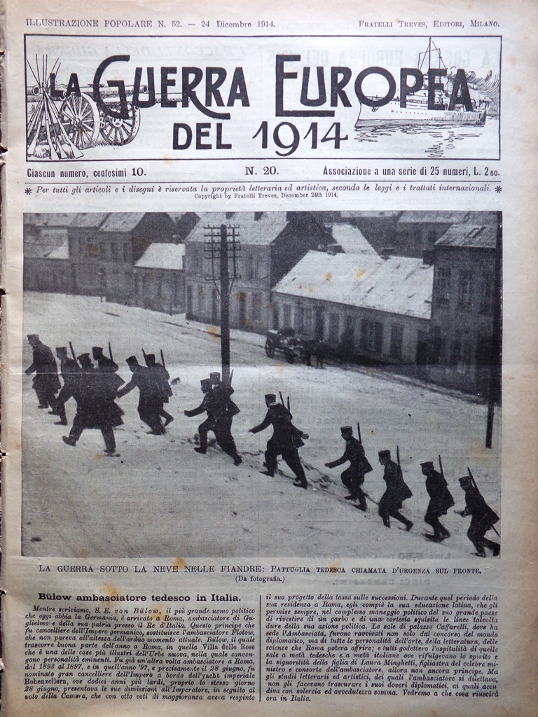 L'Illustrazione Popolare 24 Dicembre 1914 WW1 Dalmazia Tedeschi Ypres Invenzioni