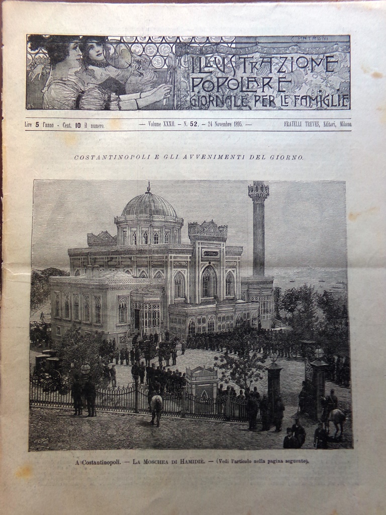 L'Illustrazione Popolare 24 Novembre 1895 Costantinopoli Stragi Turche Istanbul