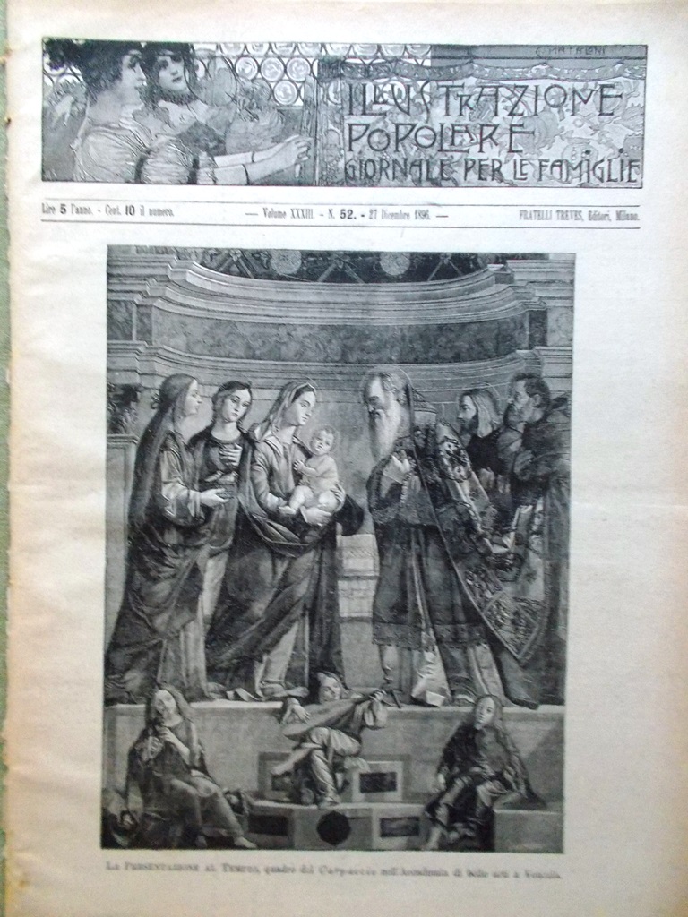 L'illustrazione Popolare 27 Dicembre 1896 Cà d'Oro Giacosa Benadir Cecchi …