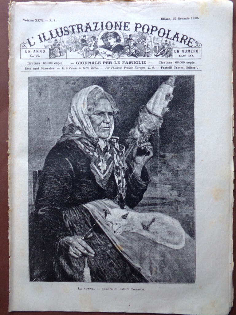 L'illustrazione Popolare 27 Gennaio 1889 Dogali Ercole Dembowski Carcerati Ruota