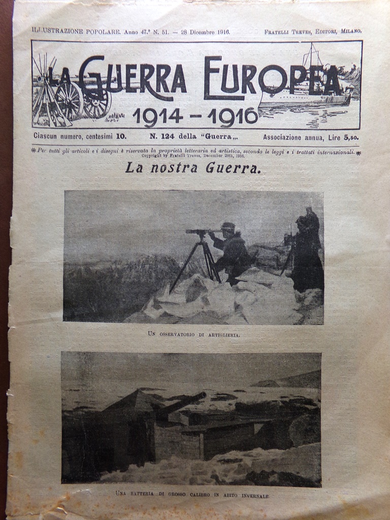 L'Illustrazione Popolare 28 Dicembre 1916 WW1 Sonnino Verhaeren Fiera Giocattolo