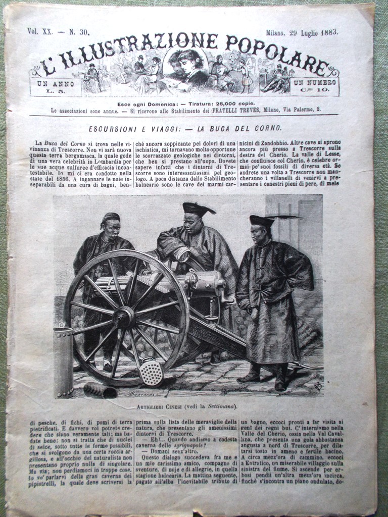 L'illustrazione Popolare 29 Luglio 1883 Maelstrom Granada Colera Epidemico Corno