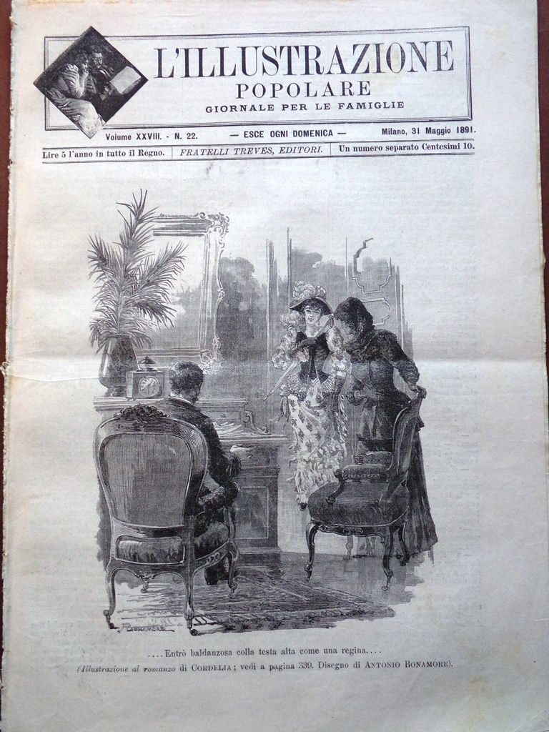 L'illustrazione Popolare 31 Maggio 1891 Mantova Fiumi Errante Garibaldi Natalia