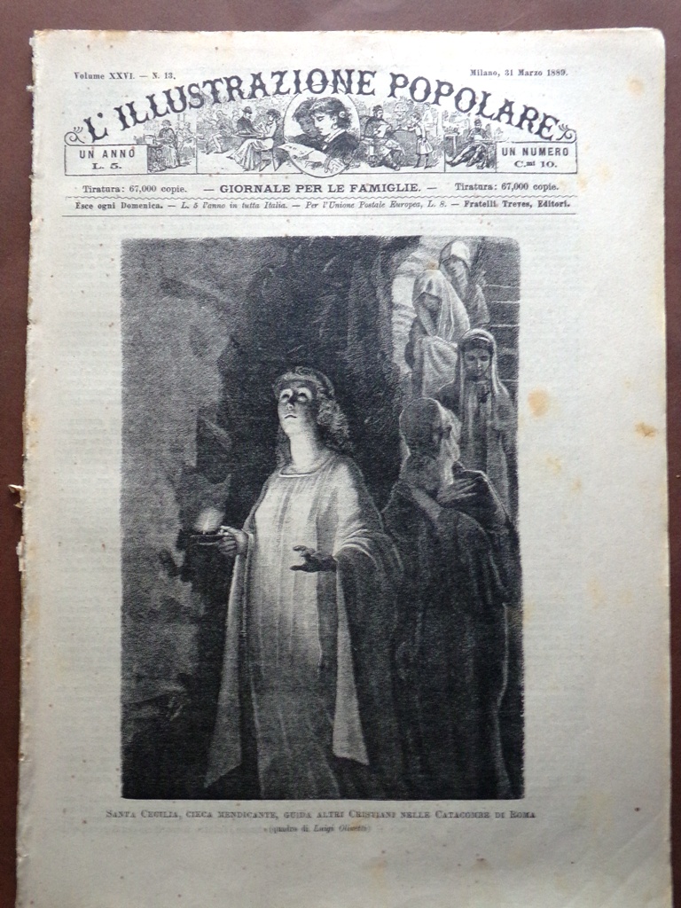 L'illustrazione Popolare 31 Marzo 1889 Santa Cecilia Agostino Montefeltro Doda