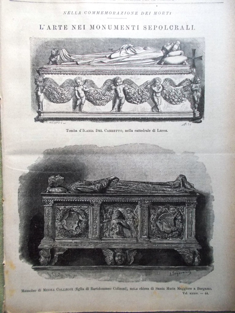 L'illustrazione Popolare 31 Ottobre 1897 Arte Sepolcri Roma Caffè Duca …