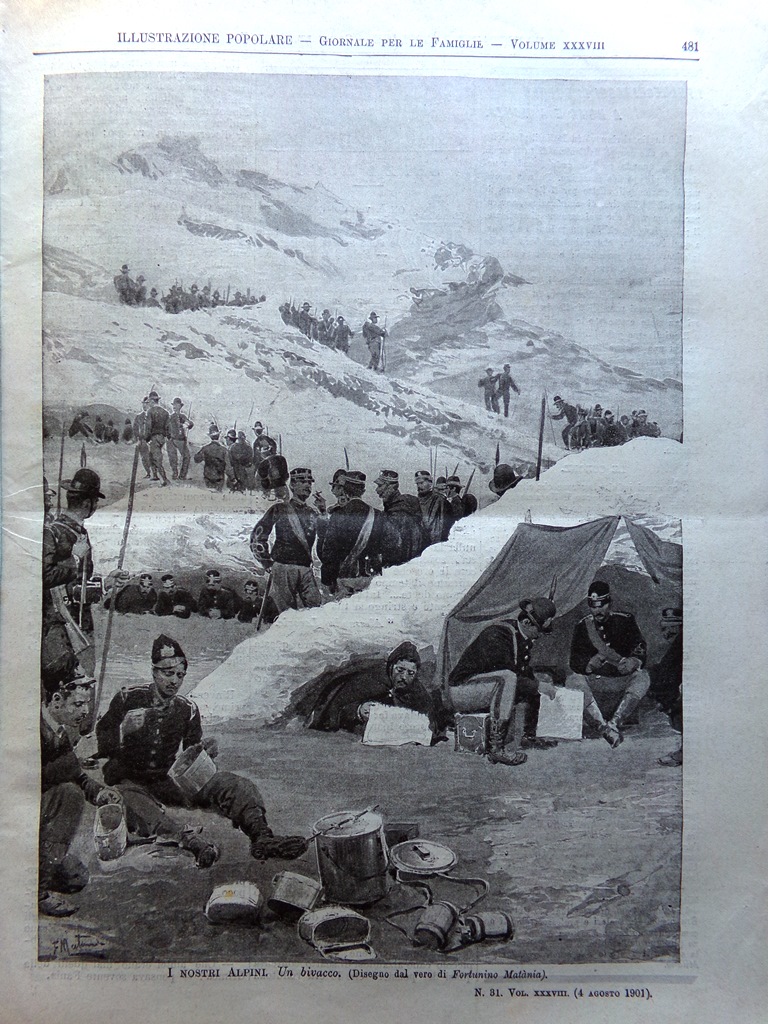 L'Illustrazione Popolare 4 Agosto 1901 Alpini Stefano Ussi Museo New …