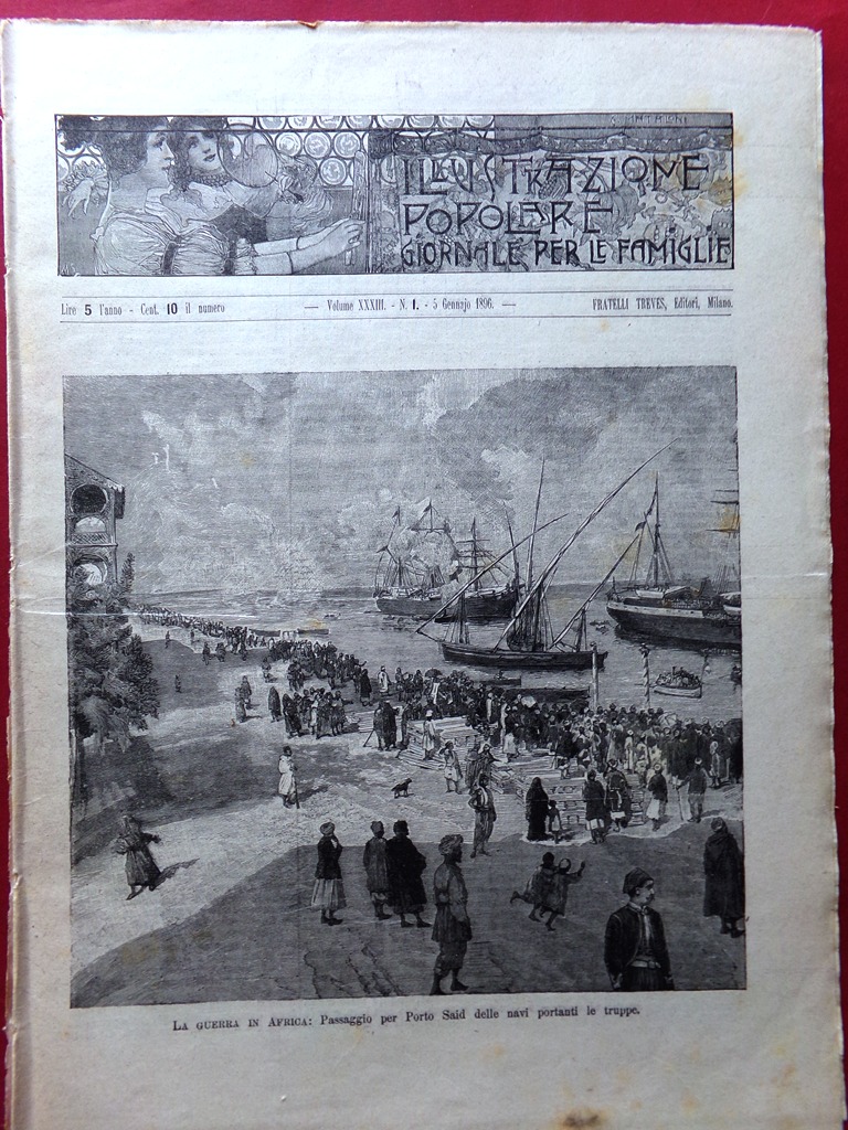L'illustrazione Popolare 5 Gennaio 1896 Bonghi Amba Alagi Zecca di …