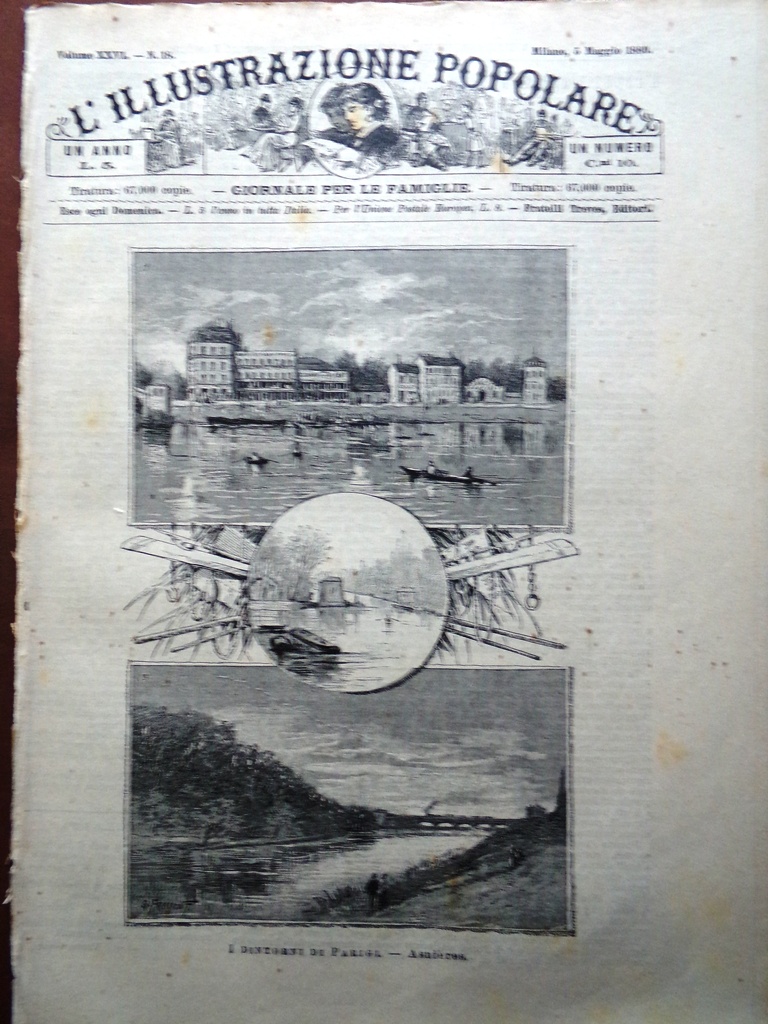 L'illustrazione Popolare 5 Maggio 1889 Esposizione di Parigi Indiani d'America