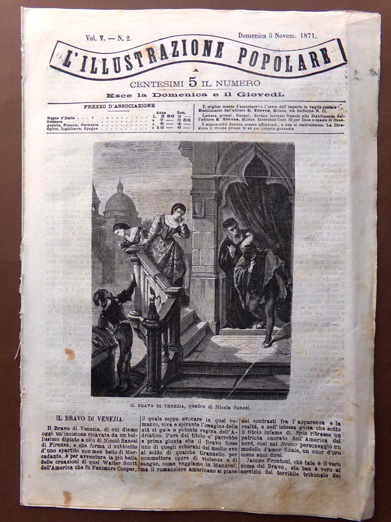 L'illustrazione Popolare 5 Novembre 1871 Santo Stefano a Vienna Fezzano …