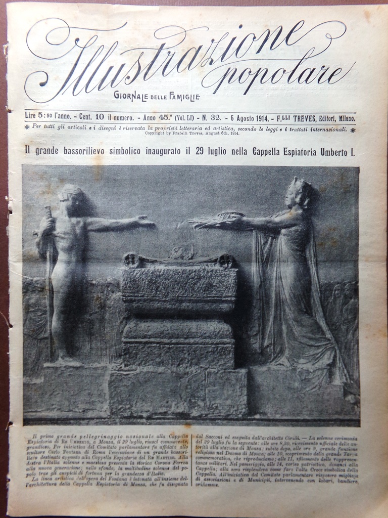 L'Illustrazione Popolare 6 Agosto 1914 WW1 Guerra Serbia Dodu De …