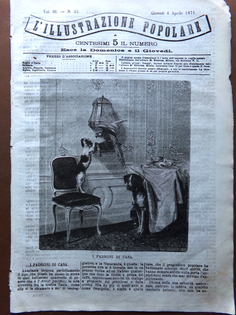 L'illustrazione Popolare 6 Aprile 1871 Édouard René Laboulaye Parigi Havre …