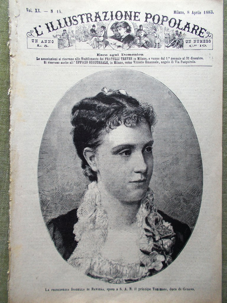 L'illustrazione Popolare 8 Aprile 1883 Raffaello Sanzio Giacometti Etna Armenia