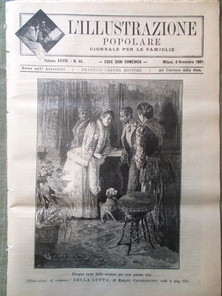 L'illustrazione Popolare 8 Novembre 1891 Passignano Montserrat Barabino Marmora