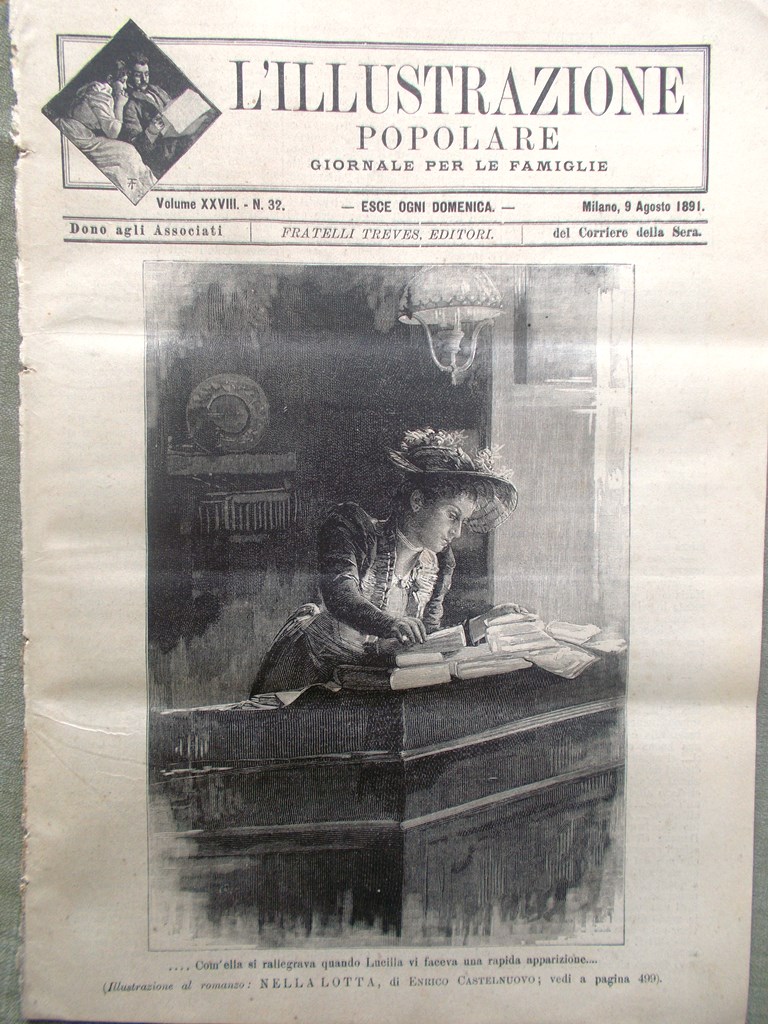 L'illustrazione Popolare 9 Agosto 1891 Principe Napoli Andreis Ospedale Rosario