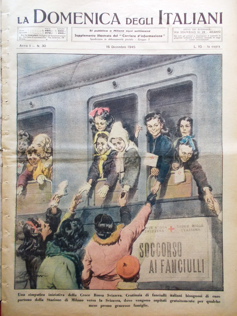 La Domenica degli Italiani Corriere 16 Dicembre 1945 Göring Hess …