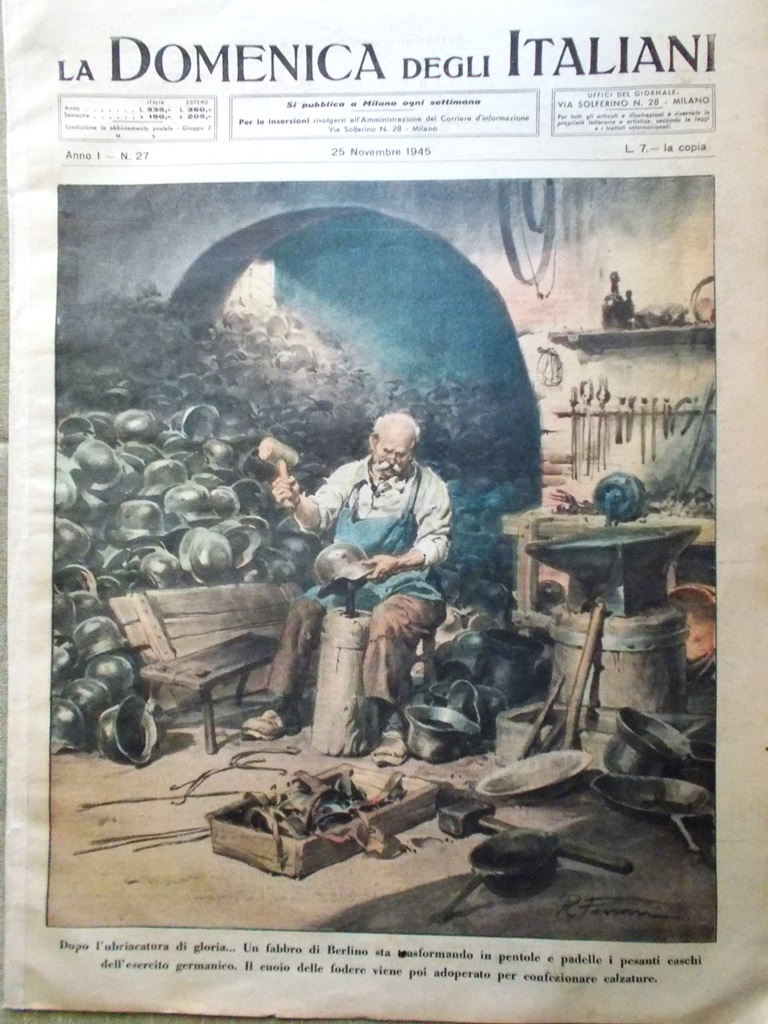 La Domenica degli Italiani Corriere 25 Novembre 1945 Giappone Temple …