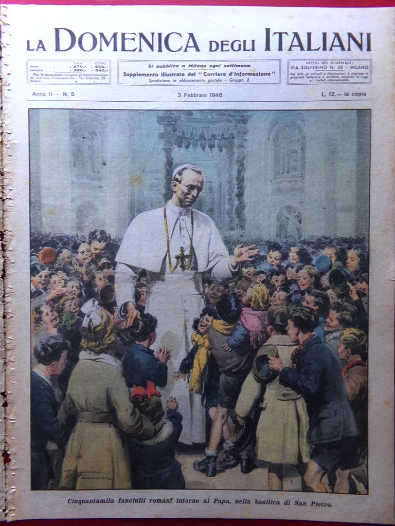 La Domenica degli Italiani Corriere 3 Febbraio 1946 Processo di …