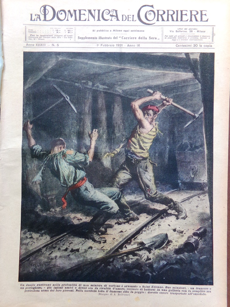 La Domenica del Corriere 1 Febbraio 1931 Indios Francobolli Granai …