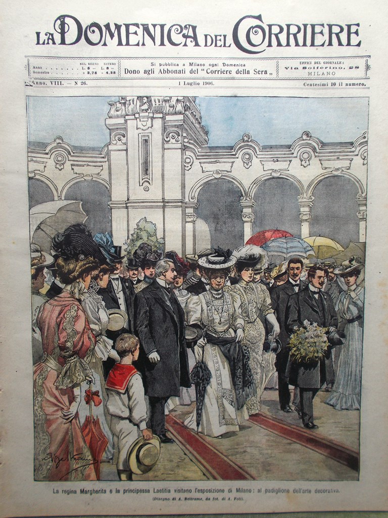 La Domenica del Corriere 1 Luglio 1906 Teatro Messina Bucarest …