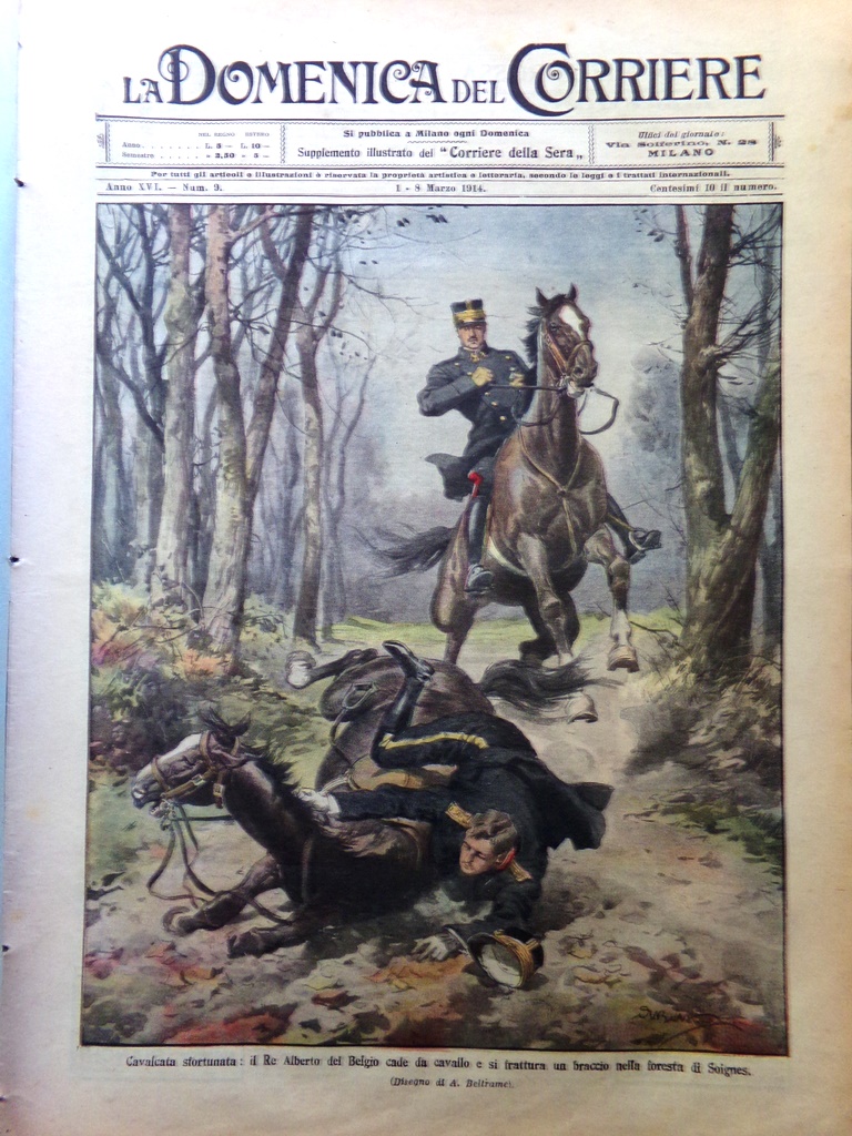 La Domenica del Corriere 1 Marzo 1914 Zandonai Genova Nervi …