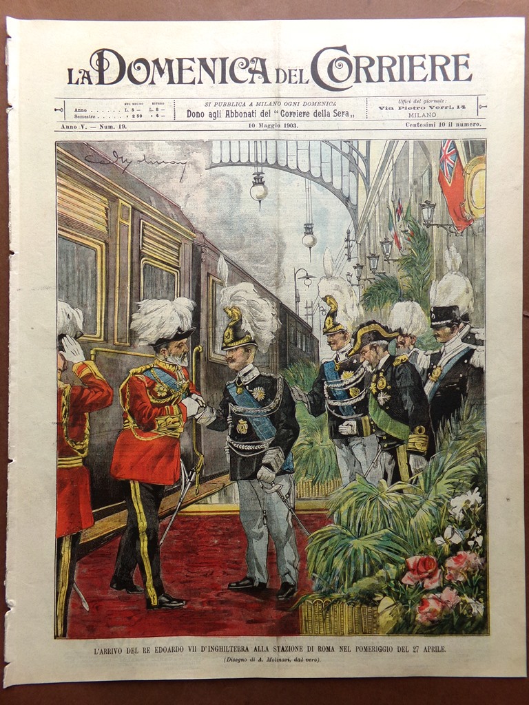 La Domenica del Corriere 10 Maggio 1903 Edoardo Guglielmo Fondo …