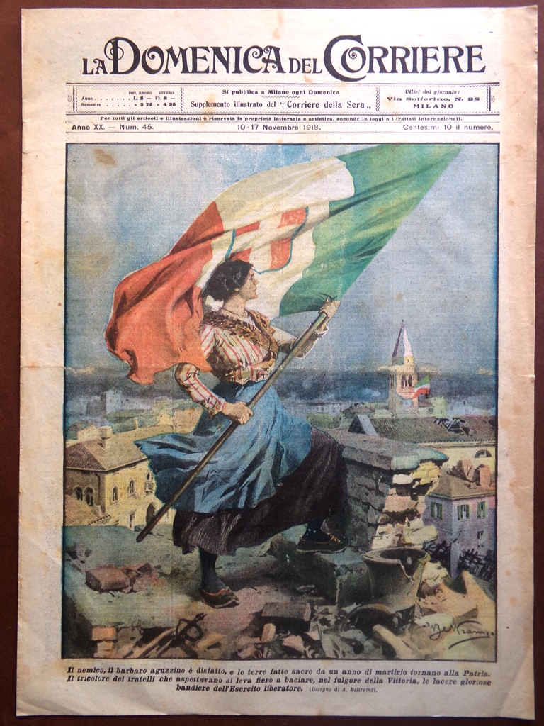 La Domenica del Corriere 10 Novembre 1918 WW1 Vittoria Italiana …