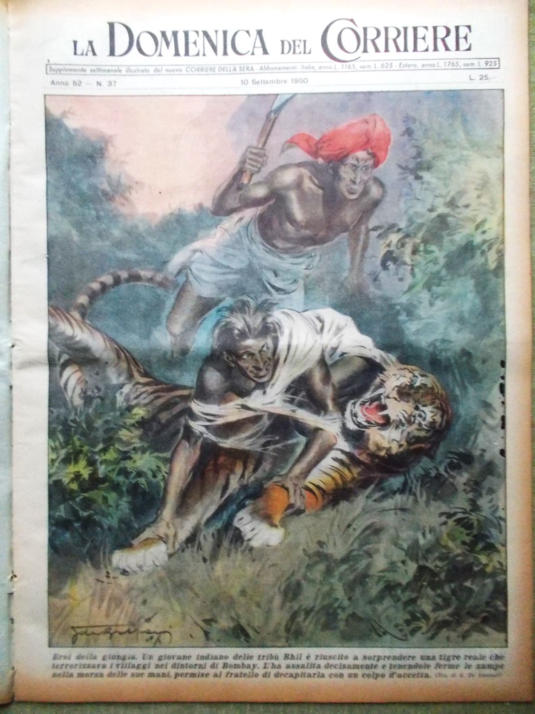 La Domenica del Corriere 10 Settembre 1950 Orllie Farina Arras …